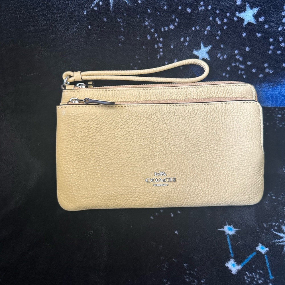 Coach Canary Yellow Wristlet Clutch